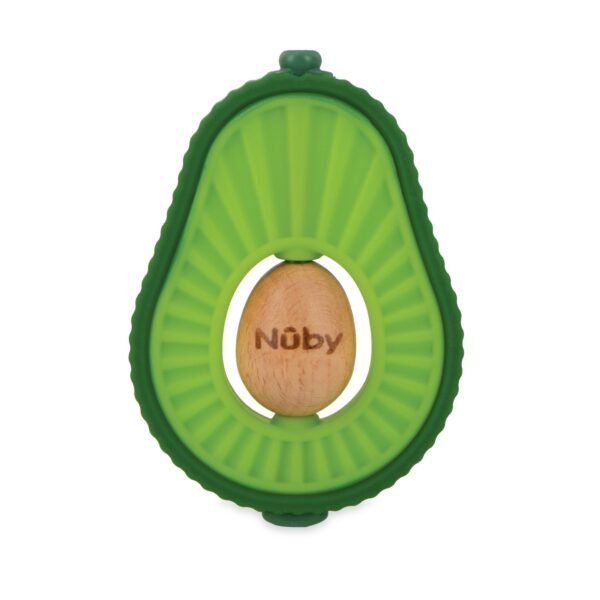 Mordillo Avocado de silicona y madera